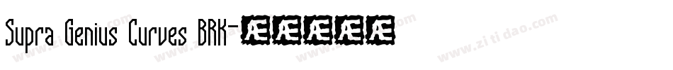 Supra Genius Curves BRK字体转换